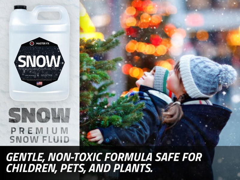 Master FX, Inc. Master FX Snow Fluid - Non-Toxic Formula - Snow Machine Fluid for Indoor and Outdoor Machines - Creates Dry Flakes Perfect for Parties and Events - Long Lasting Realistic Effect - 1 Gallon - Image 5